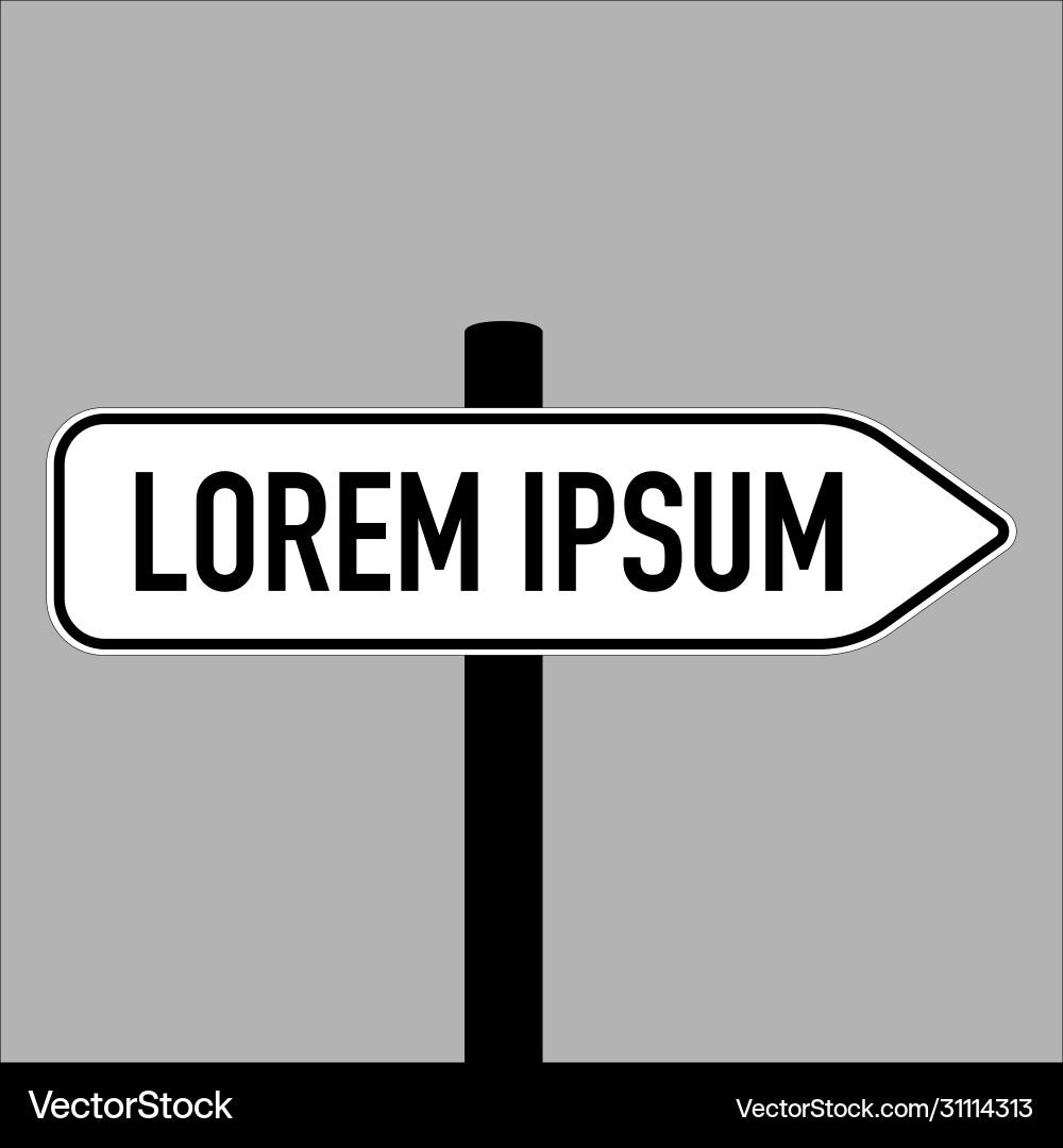 Isolated sign displaying name place vector image