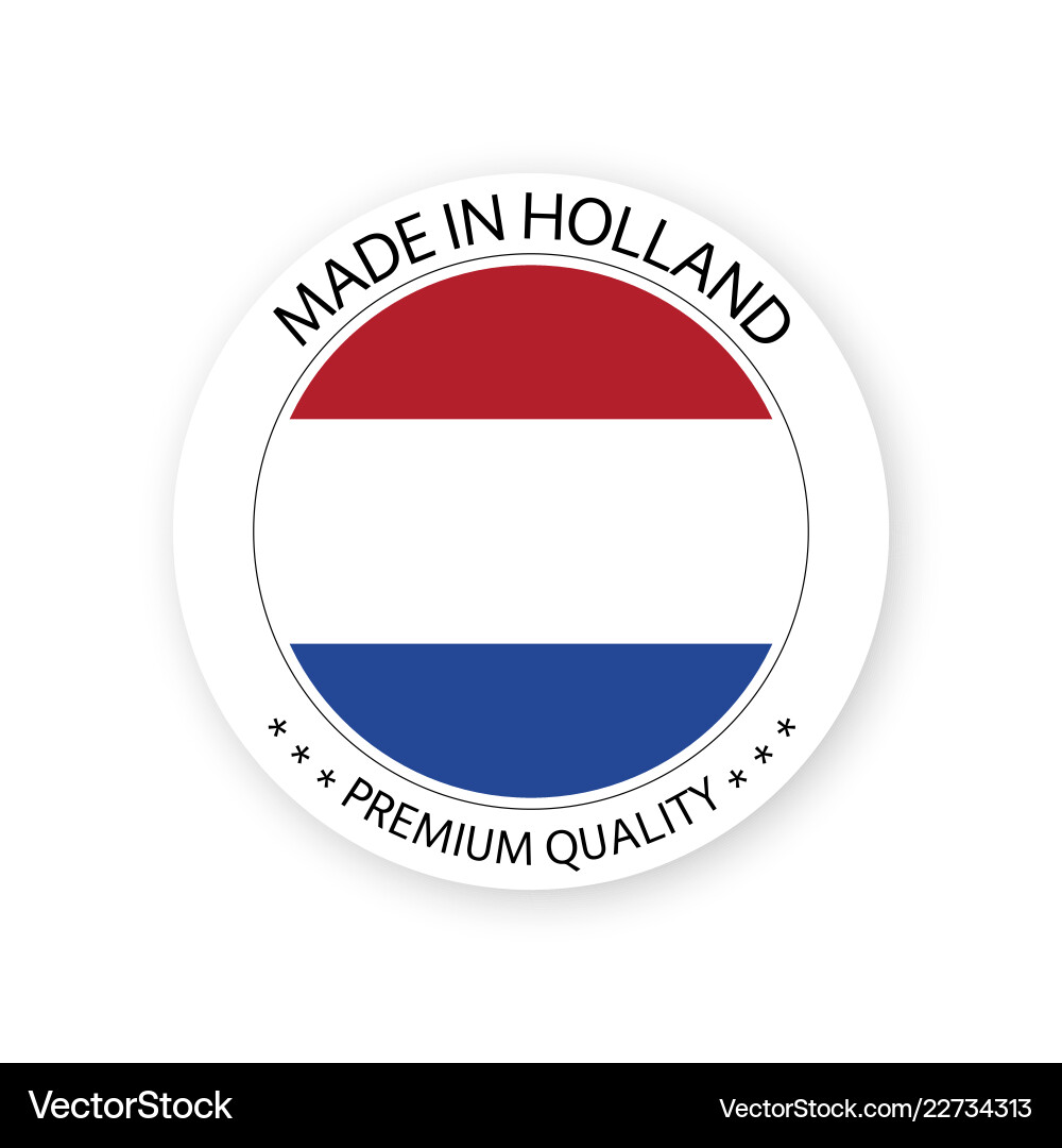 Made in Holland Label vector image