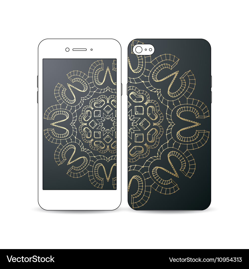 Mobile smartphone with an example of the screen Vector Image