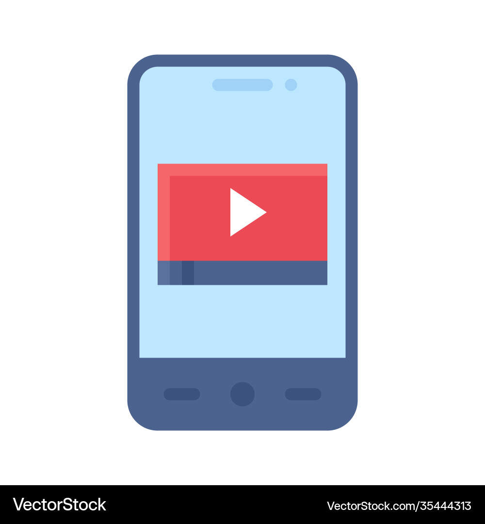 Multimedia app icon mobile application vector image