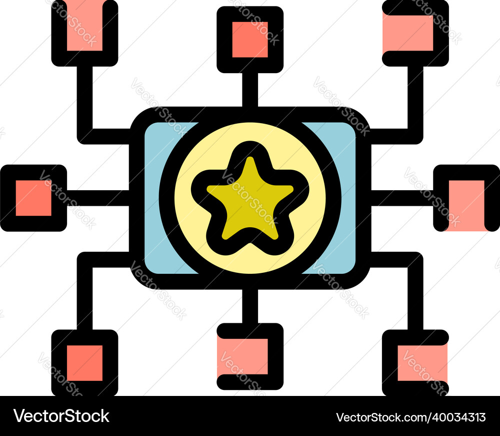 Operating system icon color outline Operating system icon color outline vector image