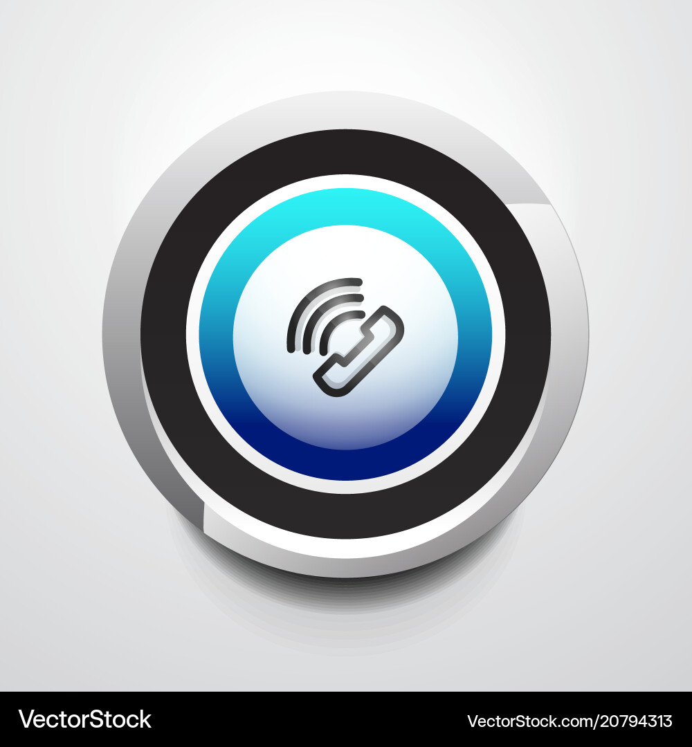 Phone button call support idea Phone button call support idea vector image