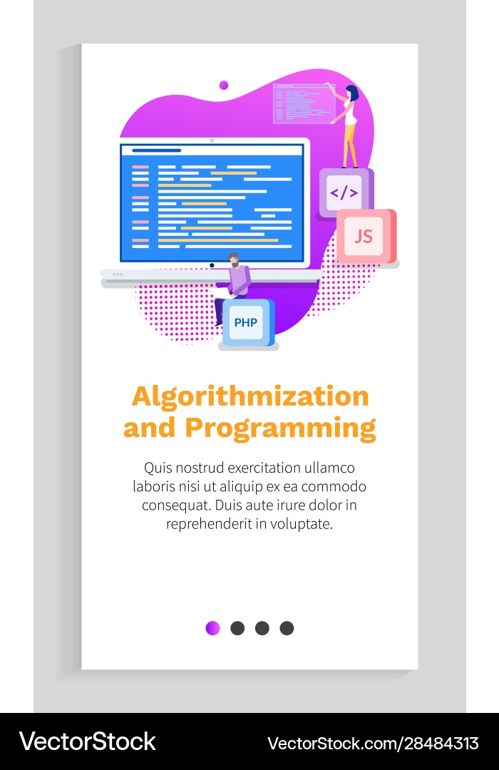 Programming innovation scripts and laptop Programming innovation scripts and laptop vector image