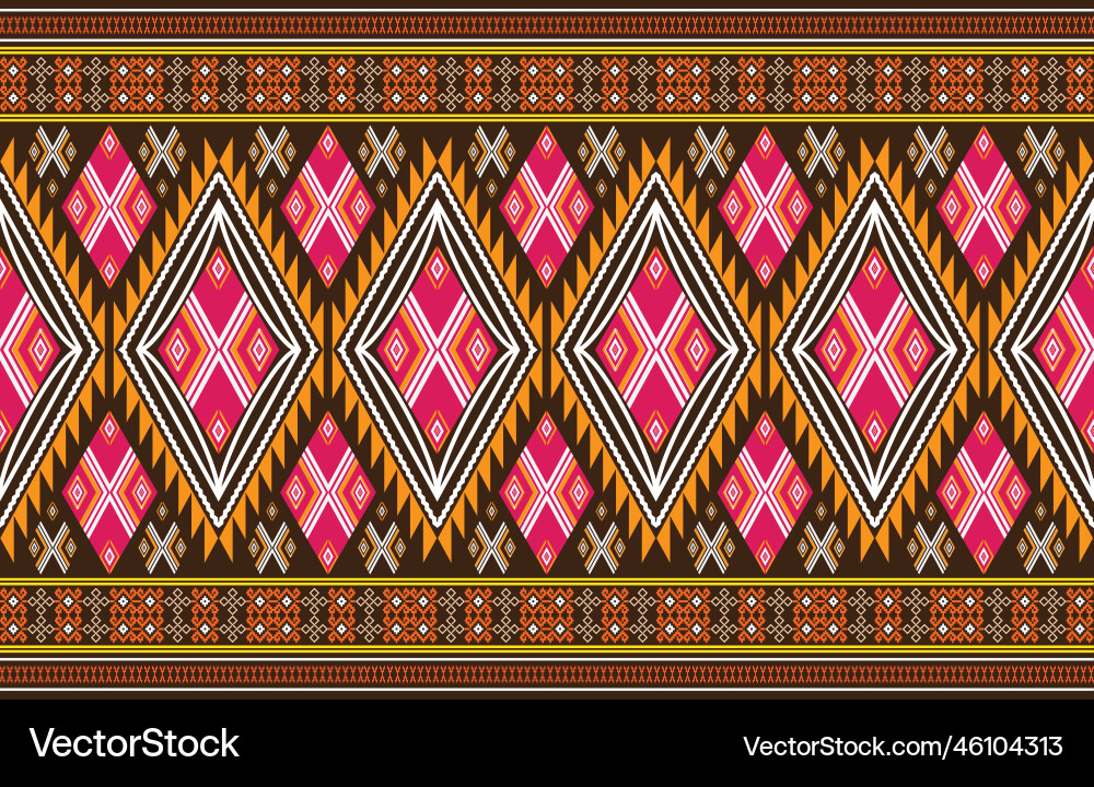 Seamless abstract ikat pattern with the image vector image