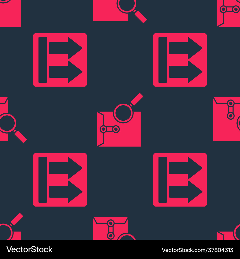 Set this side up and envelope with magnifying Set this side up and envelope with magnifying vector image