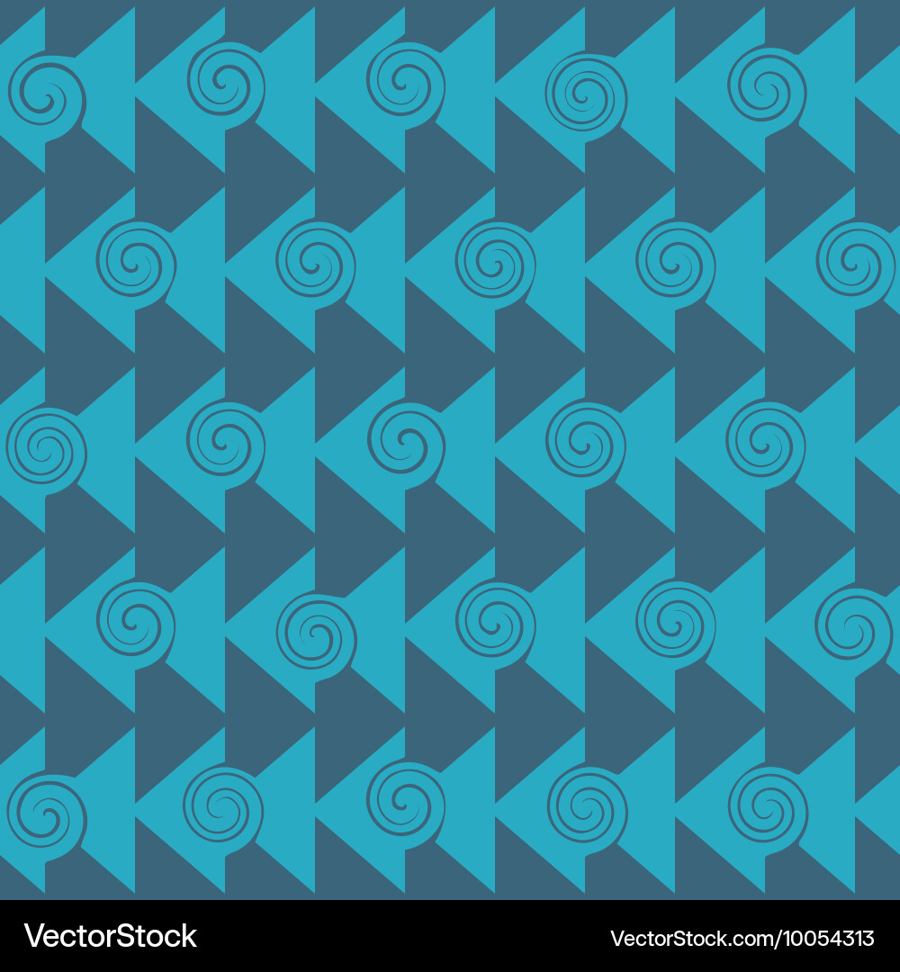 Triangle and spiral seamless pattern Vector Image