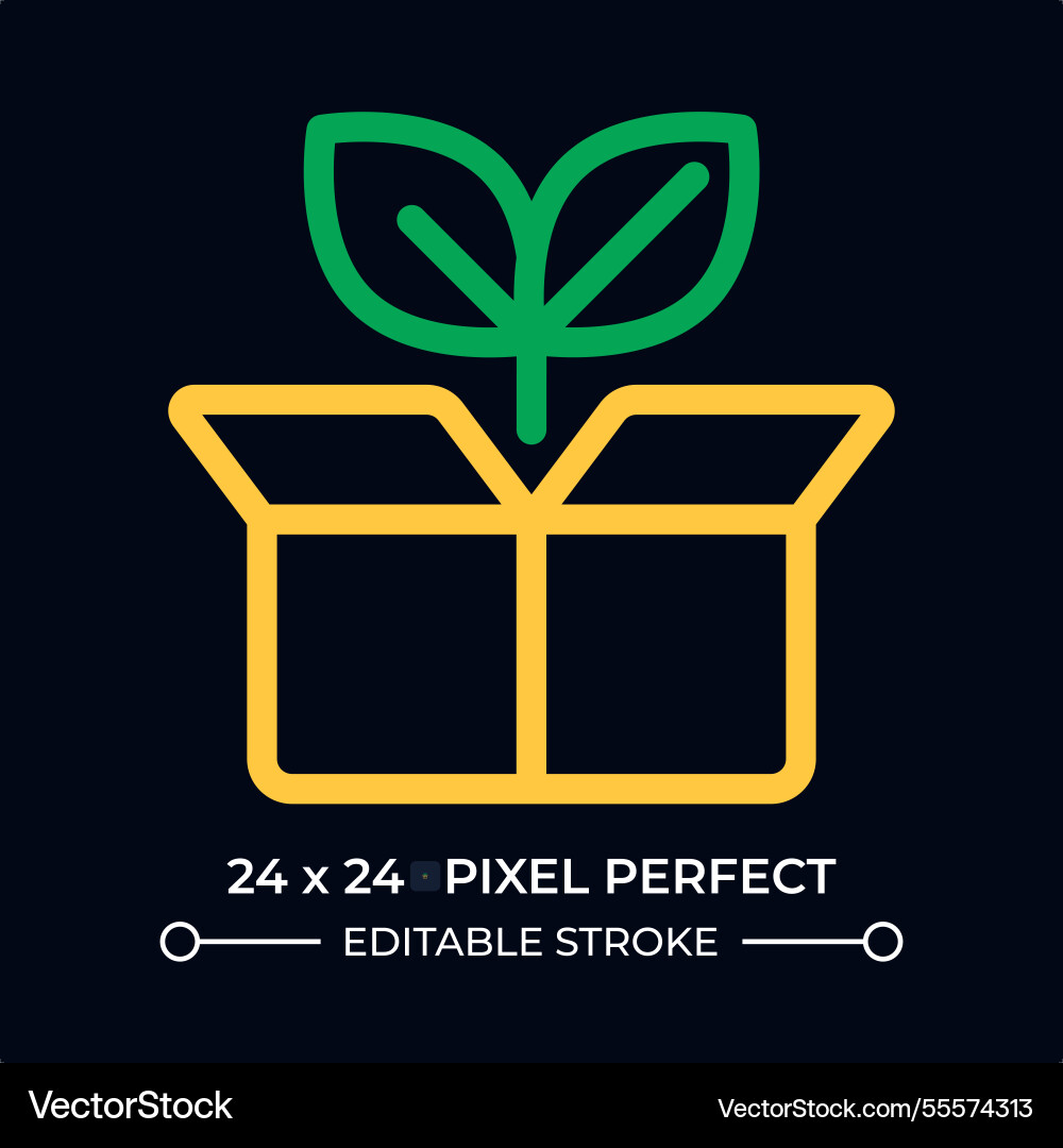 Unpacking sprout dark color line ui icon Unpacking sprout dark color line ui icon vector image
