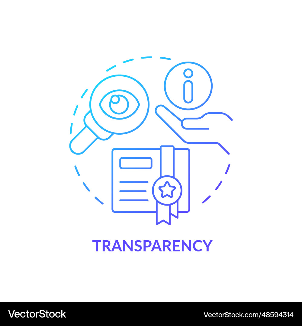 2d thin line gradient icon transparency concept 2d thin line gradient icon transparency concept vector image