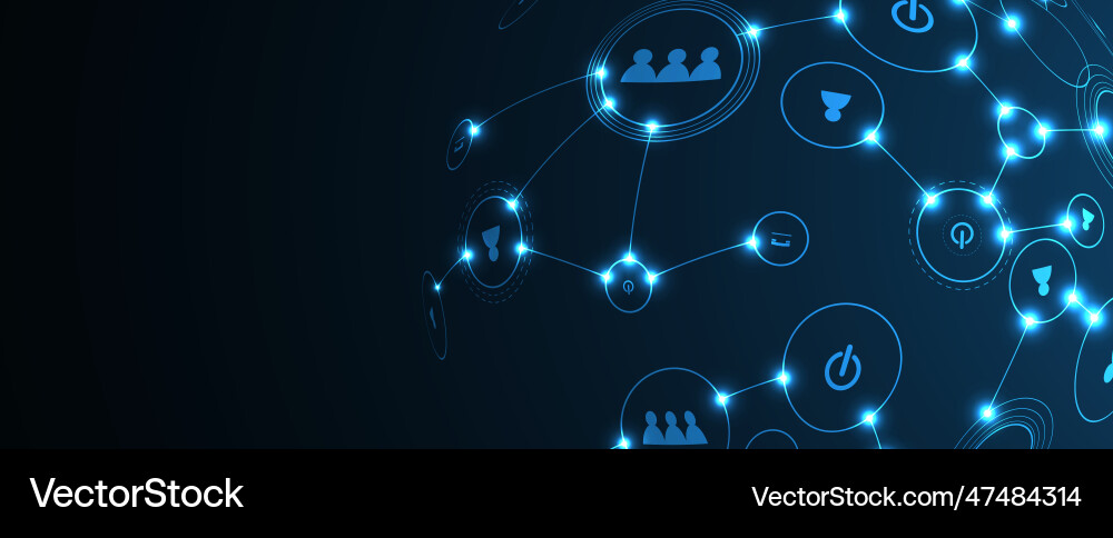 Abstract artificial intelligence cloud computing Abstract artificial intelligence cloud computing vector image