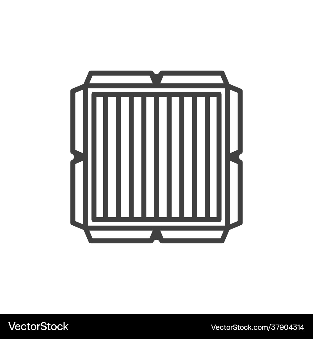 Air filter icon a simple linear image an Air filter icon a simple linear image an vector image