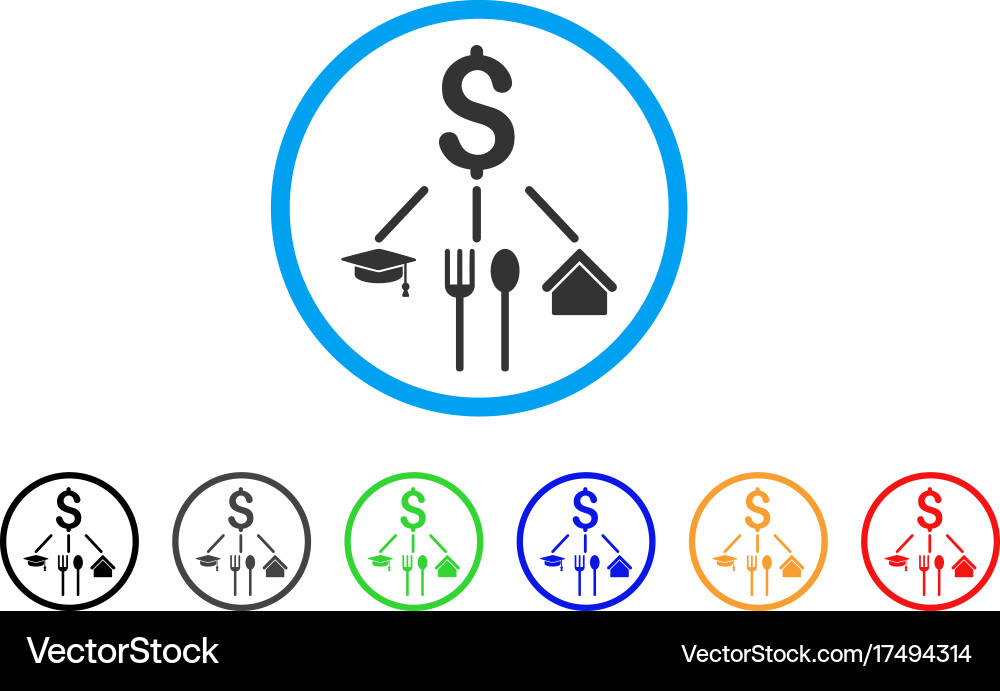Consumption pattern rounded icon Vector Image