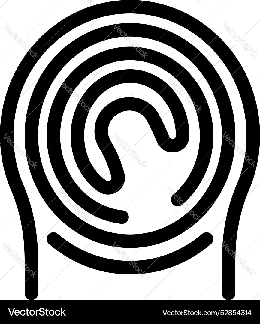 Fingerprint showing unique pattern for identity Fingerprint showing unique pattern for identity vector image
