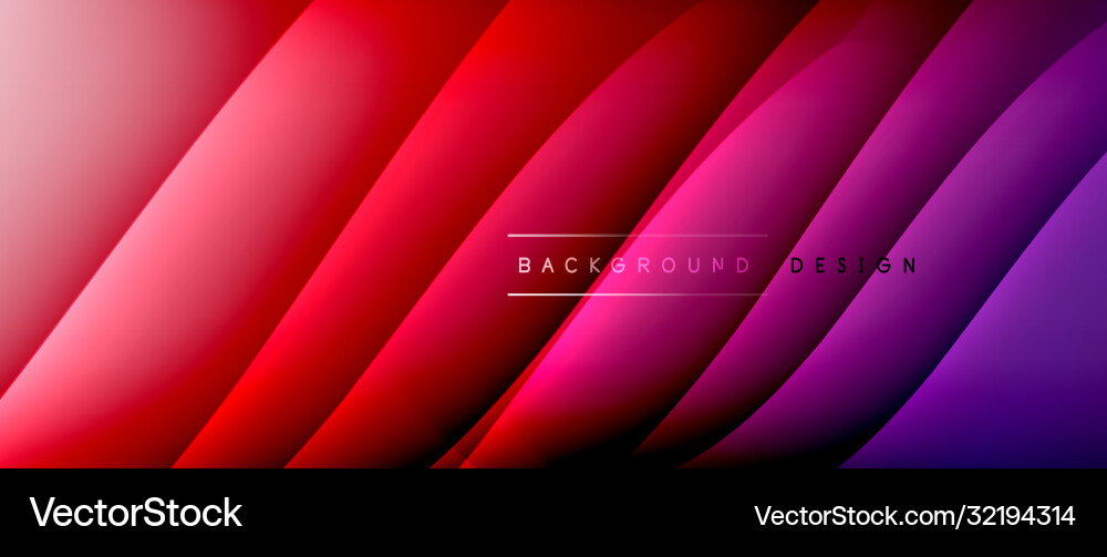 Fluid gradient waves with shadow lines and glowing Fluid gradient waves with shadow lines and glowing Vector Image