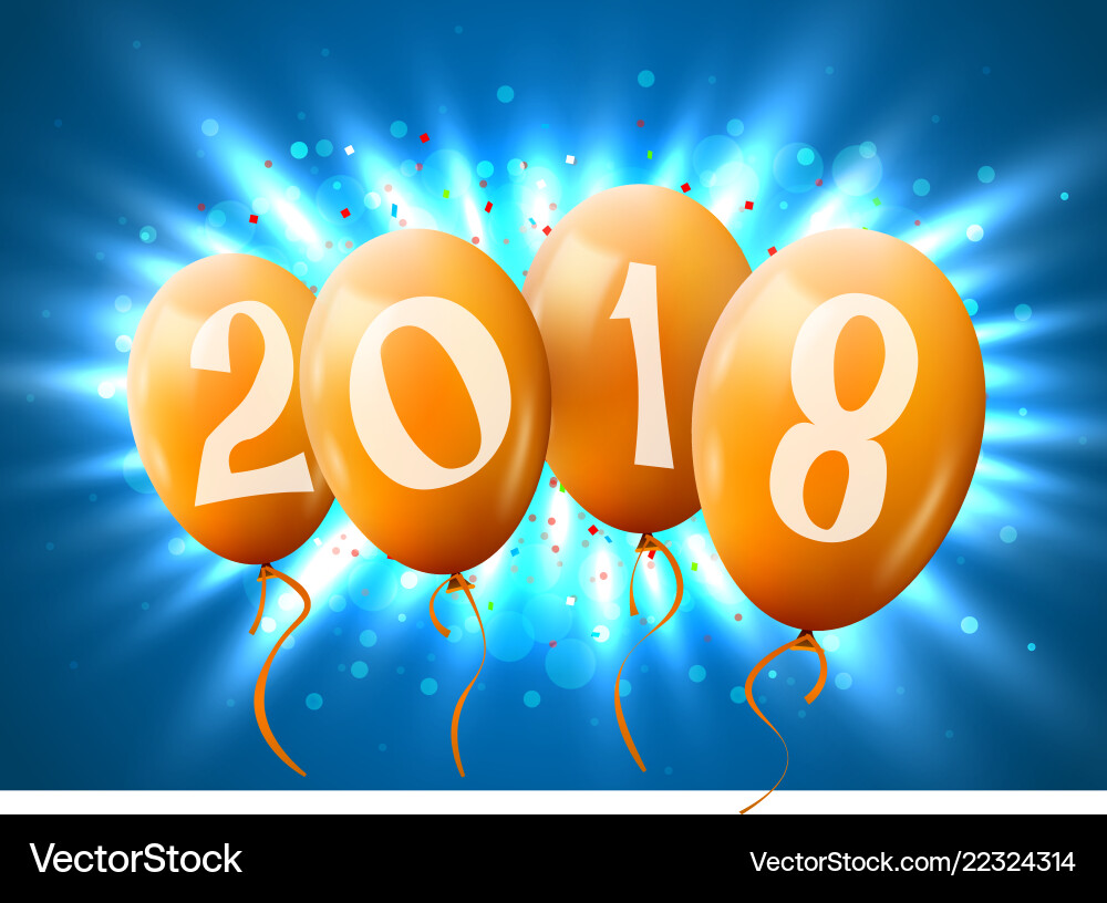 Greeting card 2018 christmas or new year Greeting card 2018 christmas or new year vector image