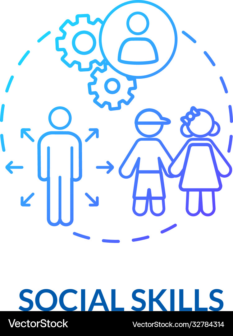 Kleinkinder Social Skills-Konzept-Ikone Kleinkinder Social Skills-Konzept-Ikone vektorbild