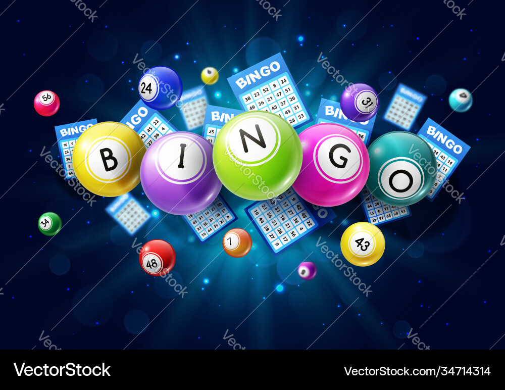 Lotterie Bingo Spiele Balls Vektorbild
