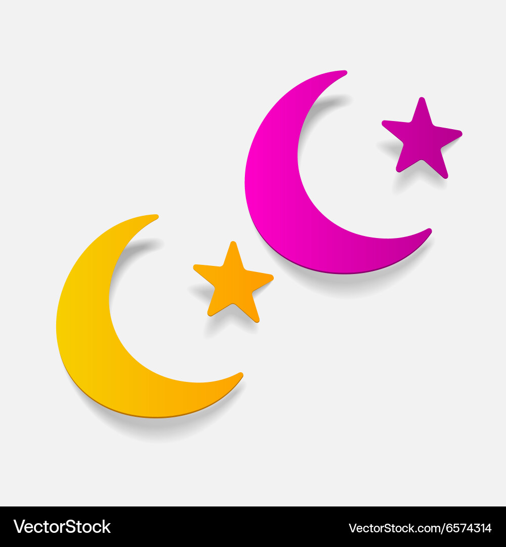 Realistic design element moon Vector Image