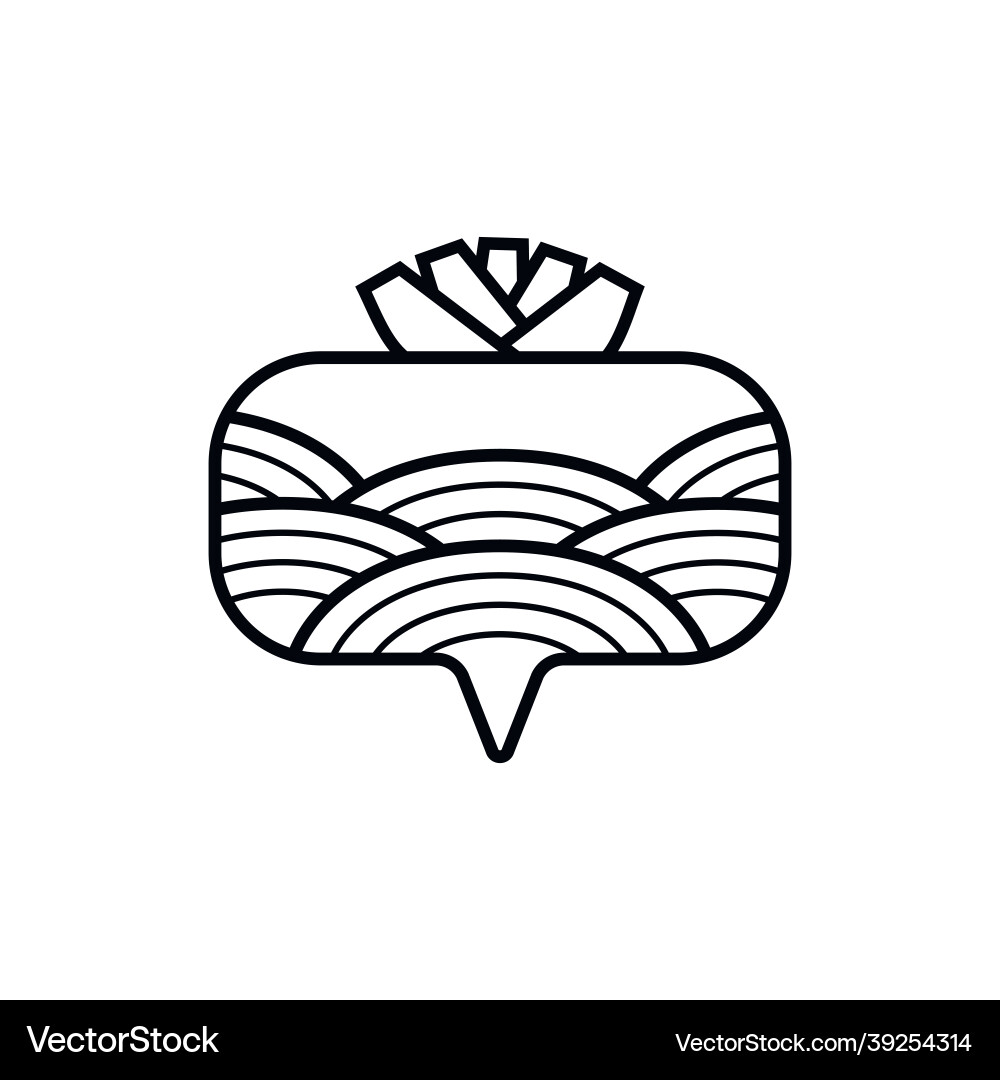 Root crop icon with pattern isolated on white Vector Image