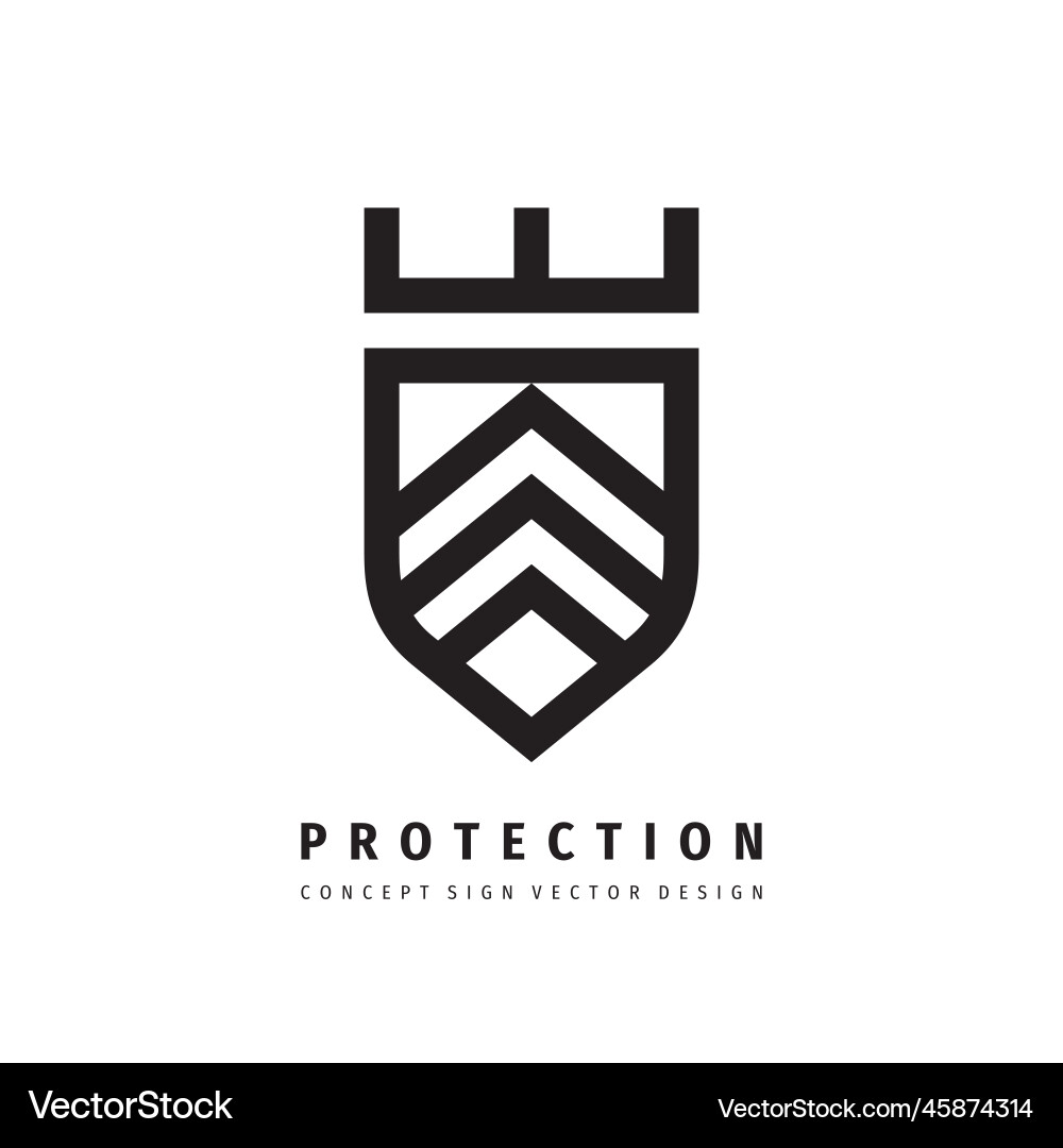 Schutzschild Business Konzept Logo Schutz Schutzschild Business Konzept Logo Schutz vektorbild