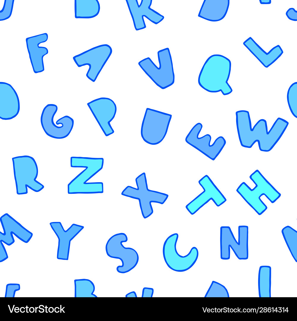 Seamless background with colorful letters Seamless background with colorful letters vector image