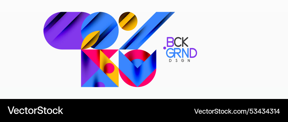 Trendy triangles lines round elements and circles Vector Image