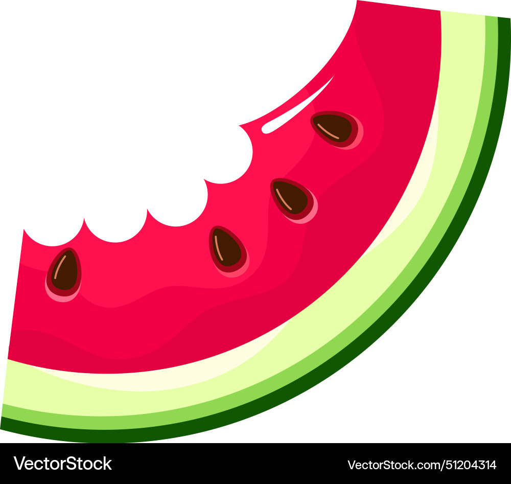 Watermelon rind organic waste food trash sorting Vector Image