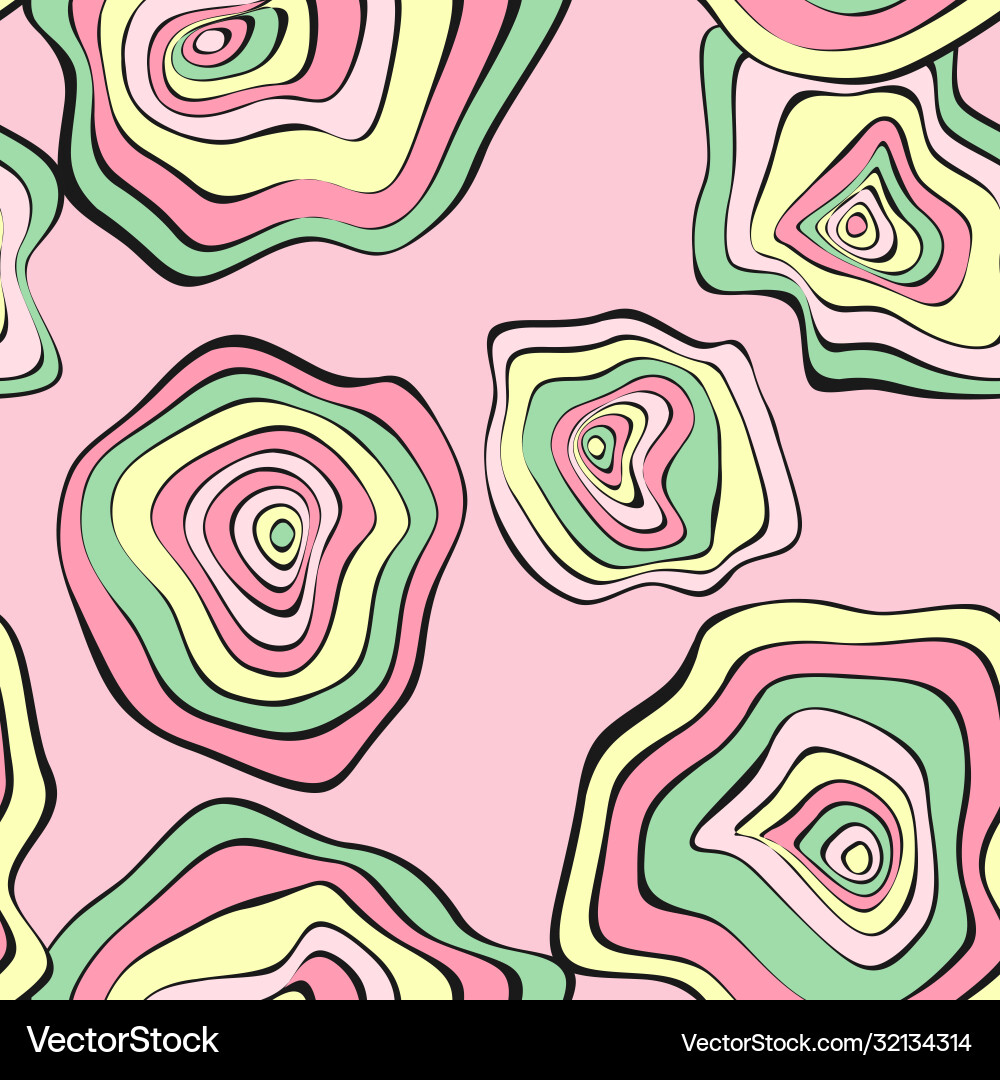 Wavy distorted rounds seamless pattern Wavy distorted rounds seamless pattern vector image