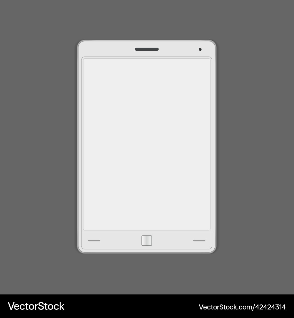 White realistic tablet pc empty display 3d White realistic tablet pc empty display 3d vector image