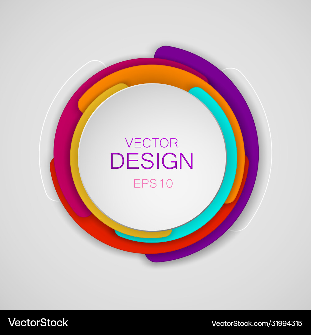 Abstract Colorful Circle Background vector image