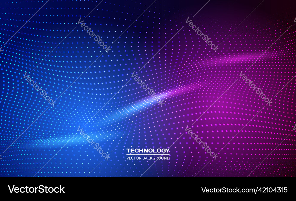 Abstract Technology Particle Network vector image