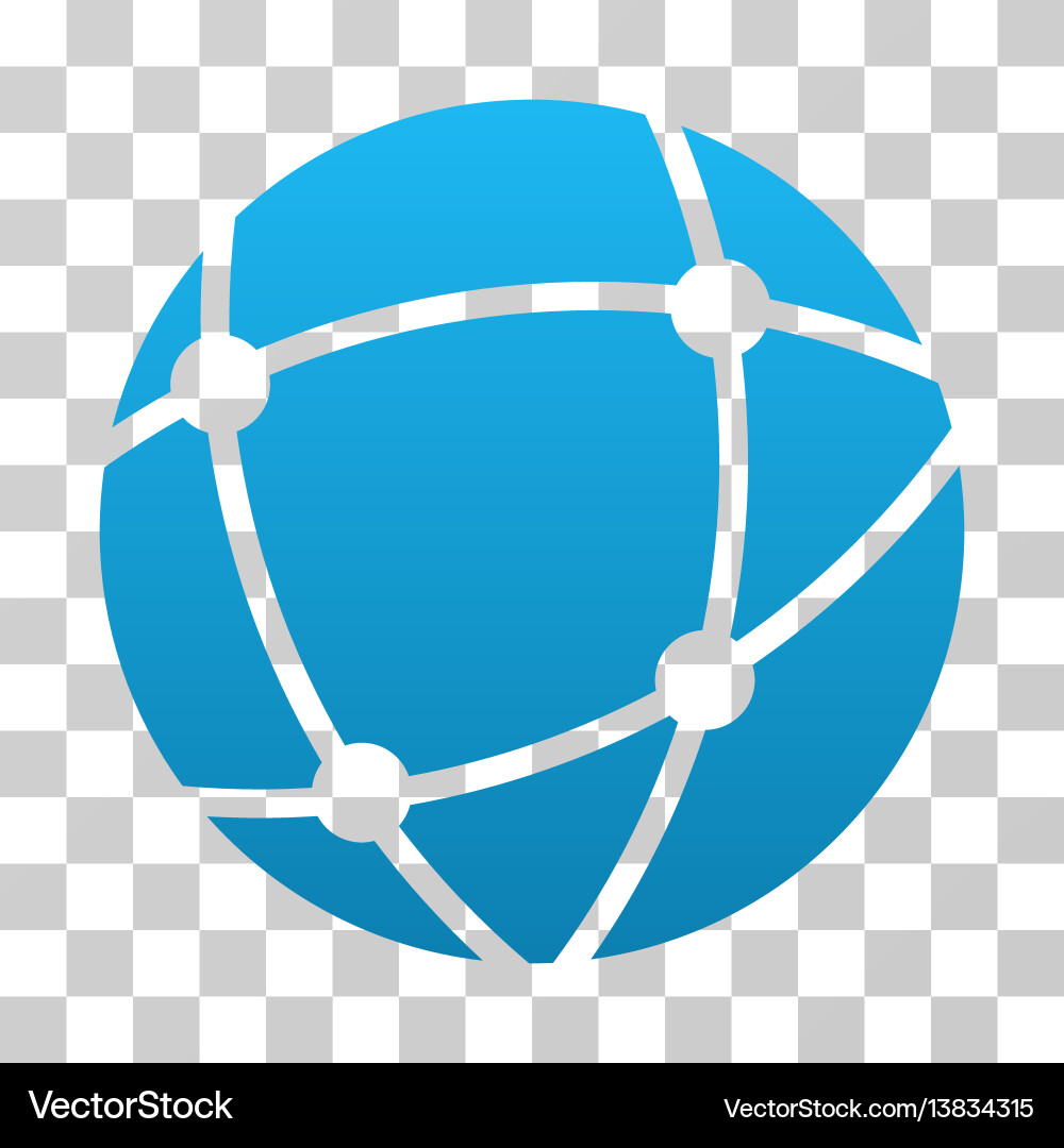 Browser globe gradient icon vector image
