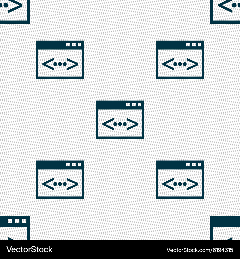 Code sign icon programmer symbol seamless abstract vector image