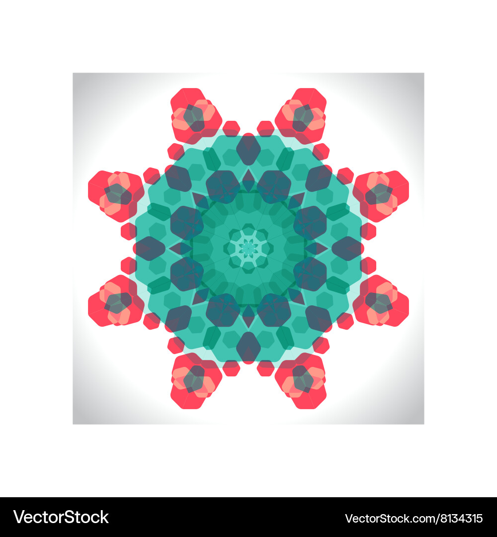 Color circular pattern round kaleidoscope Vector Image