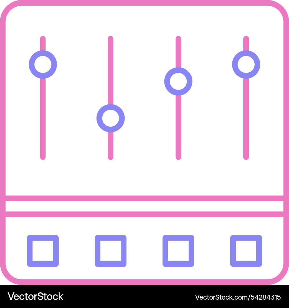 Control panel line two colour icon Vector Image