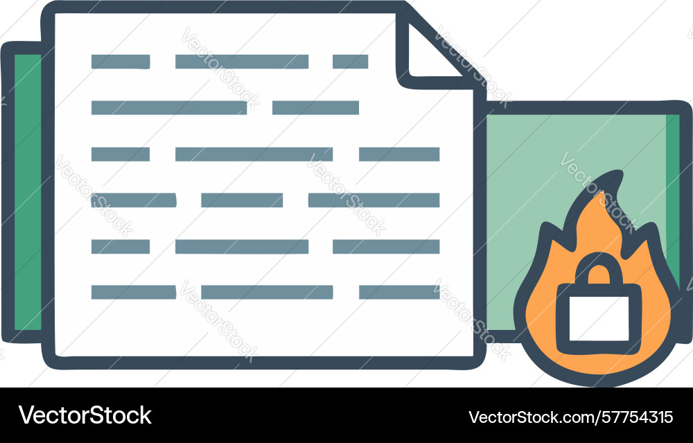 Critical security document urgent protected file vector image