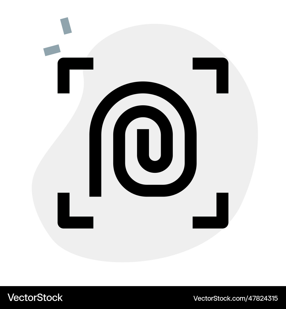 Fingerprint an innovative sensor security system vector image