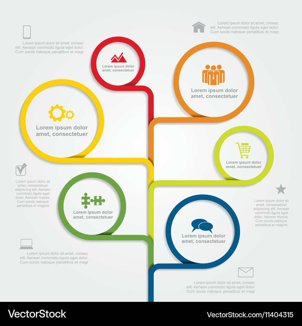 Infographic template with elements and icons vector image