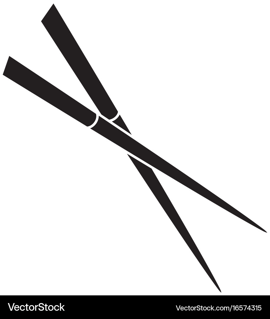 Isolated Chopsticks Icon vector image