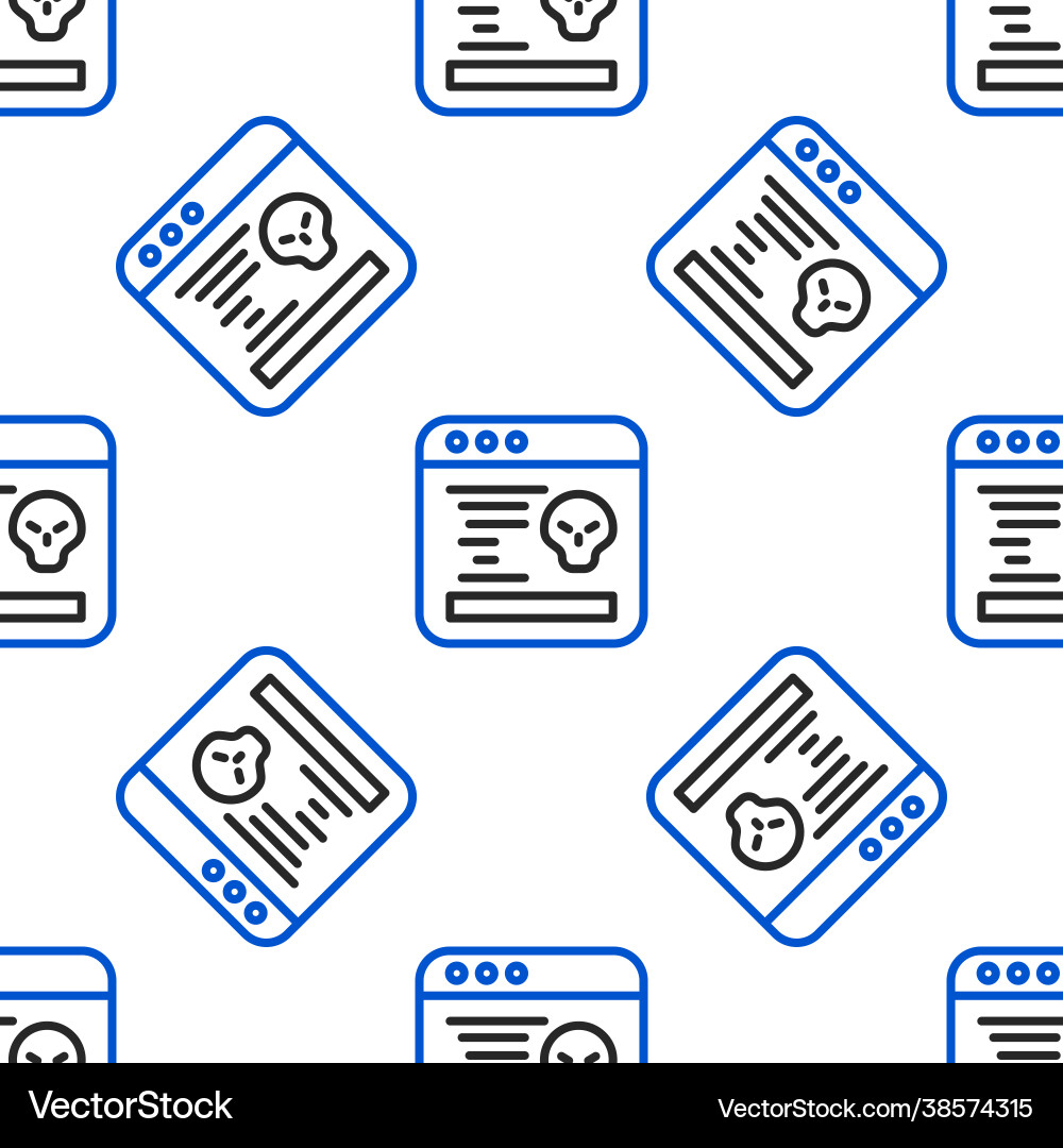 Line system bug concept icon isolated seamless Vector Image