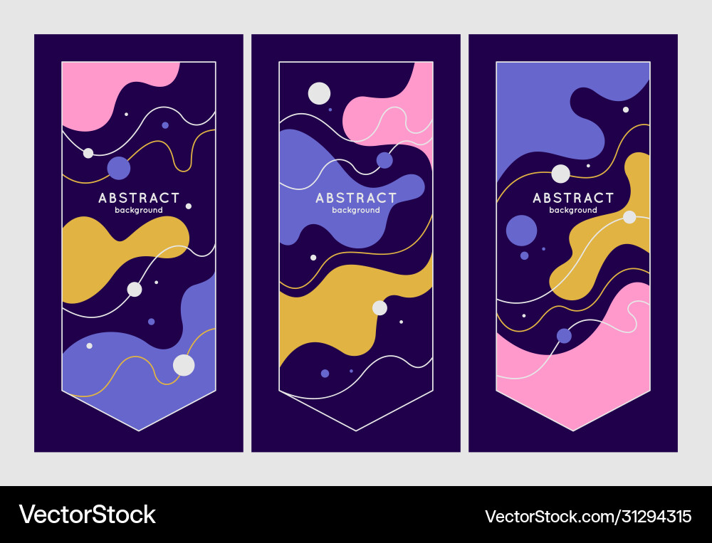 Modern Abstract Background Set vector image