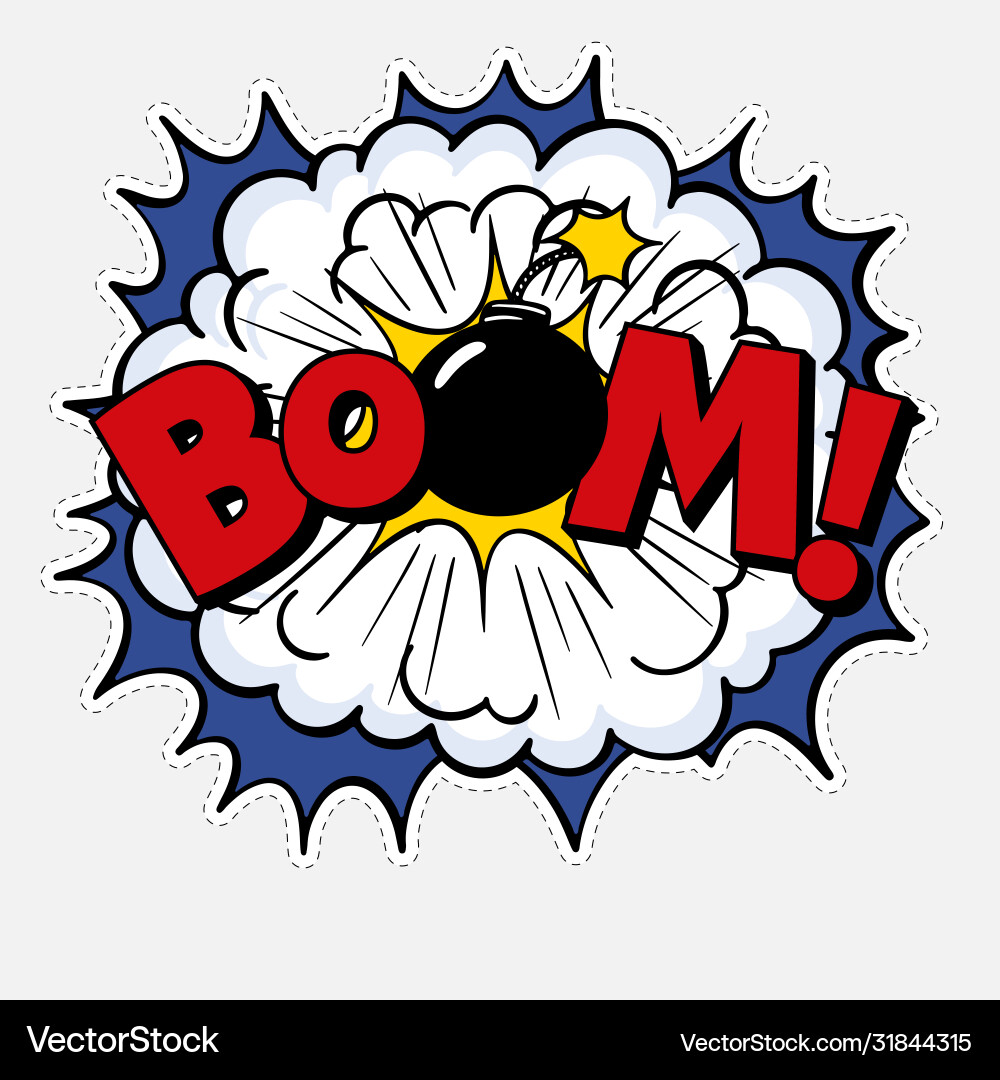 Pop art comic text boom Pop art comic text boom vektorbild