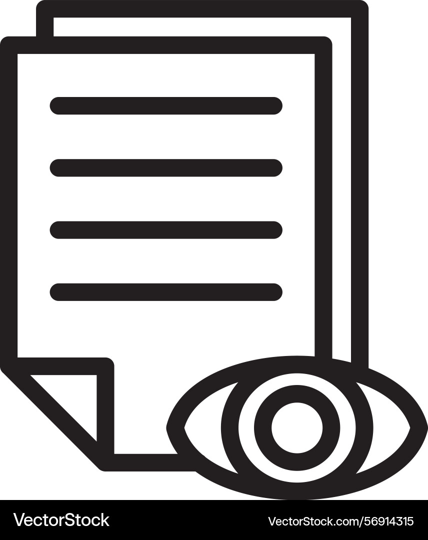 Reading list linear style icon design Vector Image