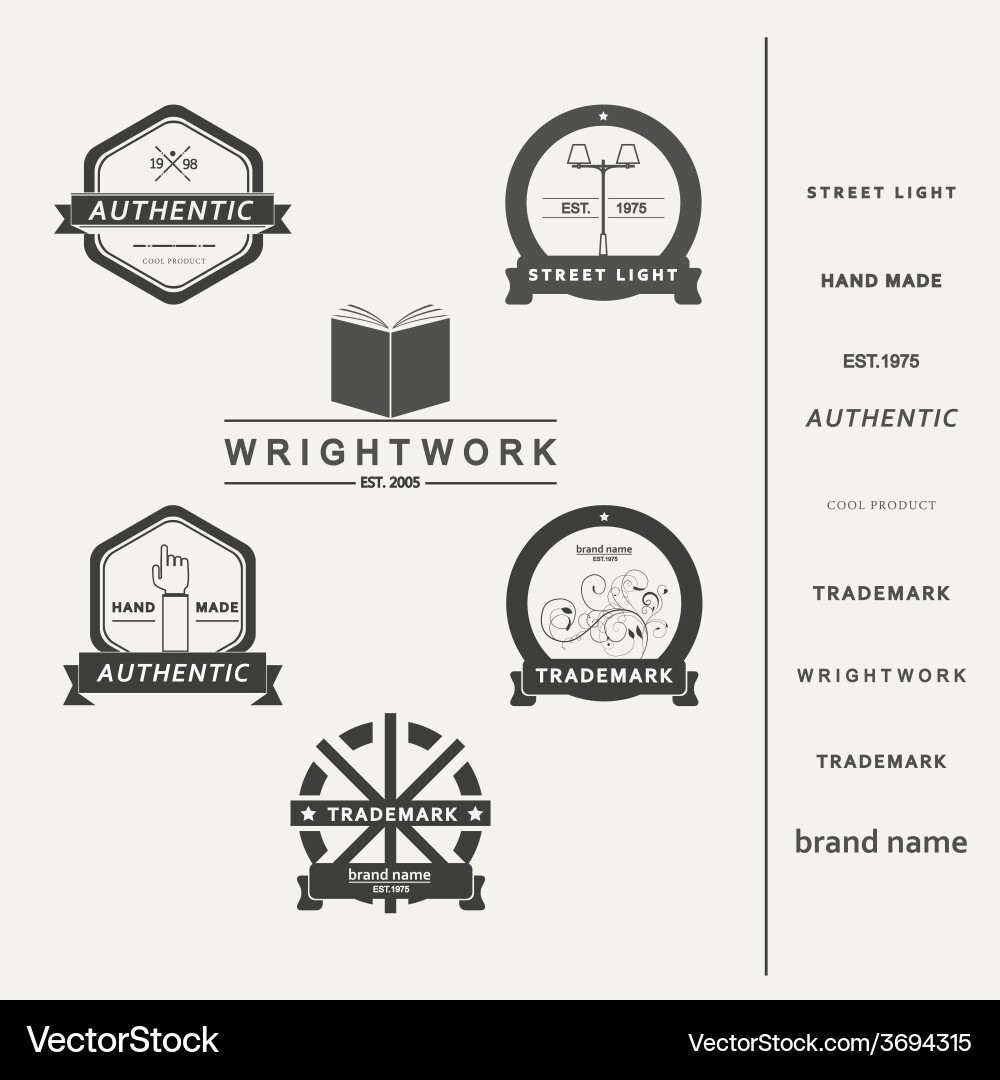 Set of simple elements for design vector image