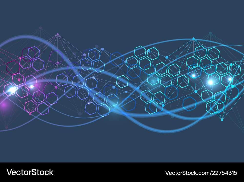 Structure molecule and communication dna atom Structure molecule and communication dna atom vector image