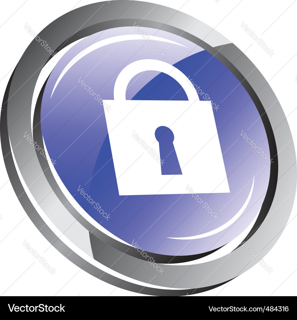 3d glossy button Vector Image