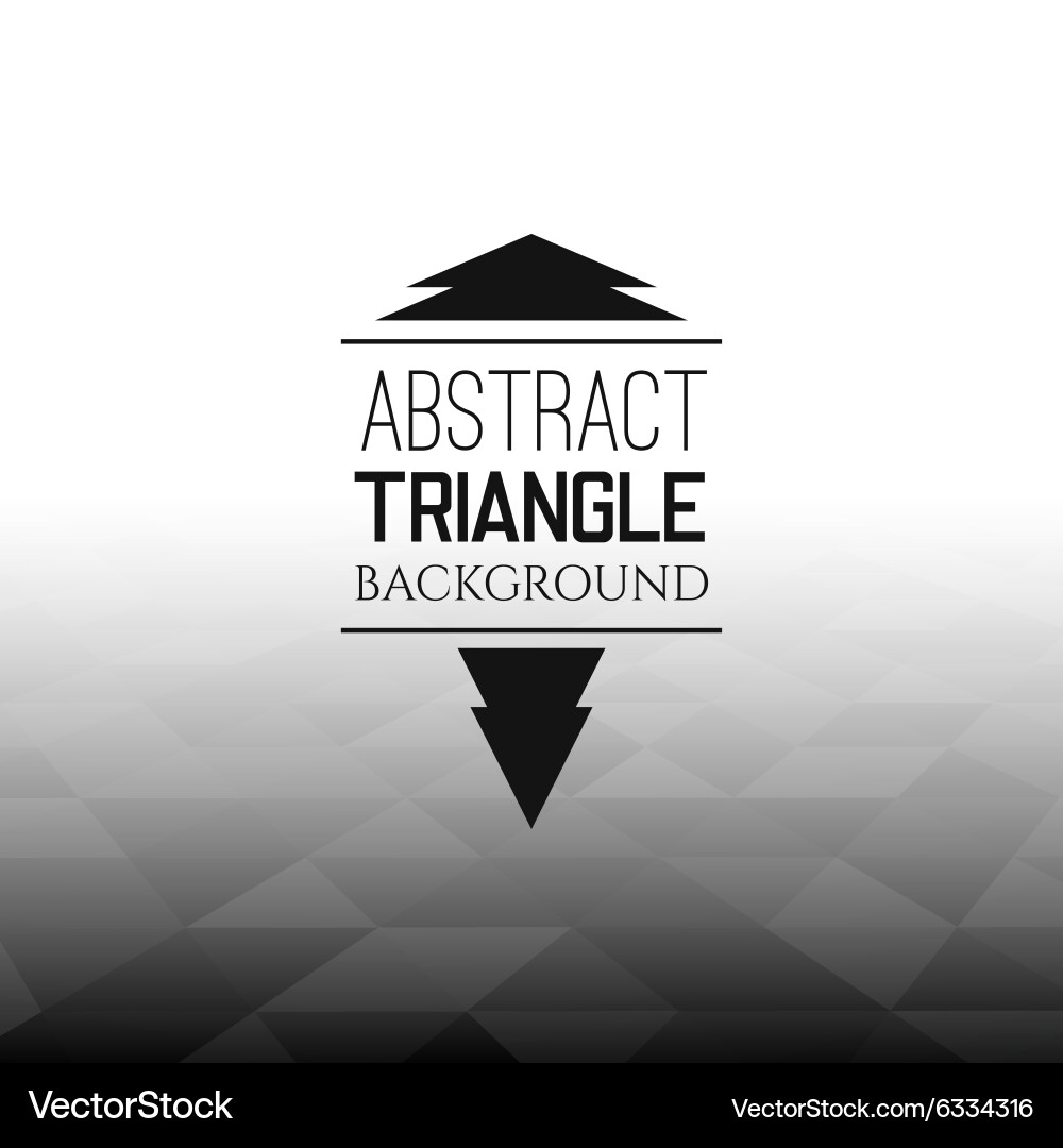 Abstract black triangle field perspetive pattern vector image