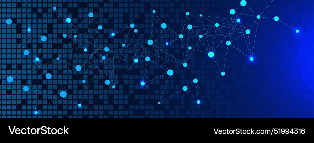 Abstract connecting dots and lines vector image