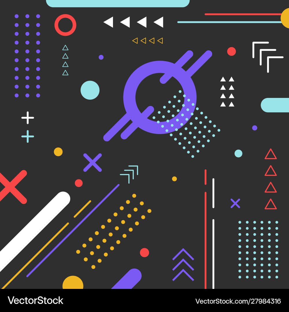 Abstract elements geometric colorful pattern vector image