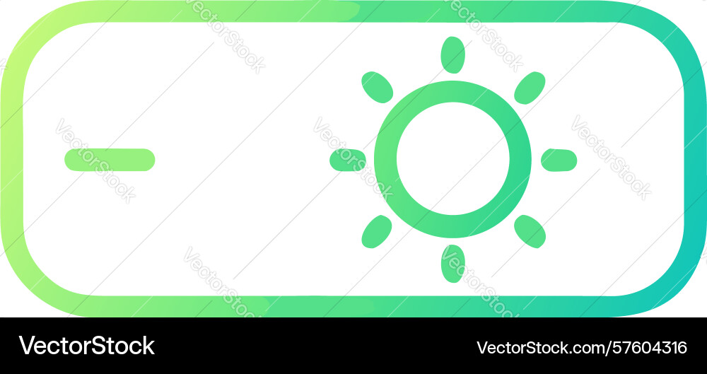 Brightness adjustment toggle display settings vector image
