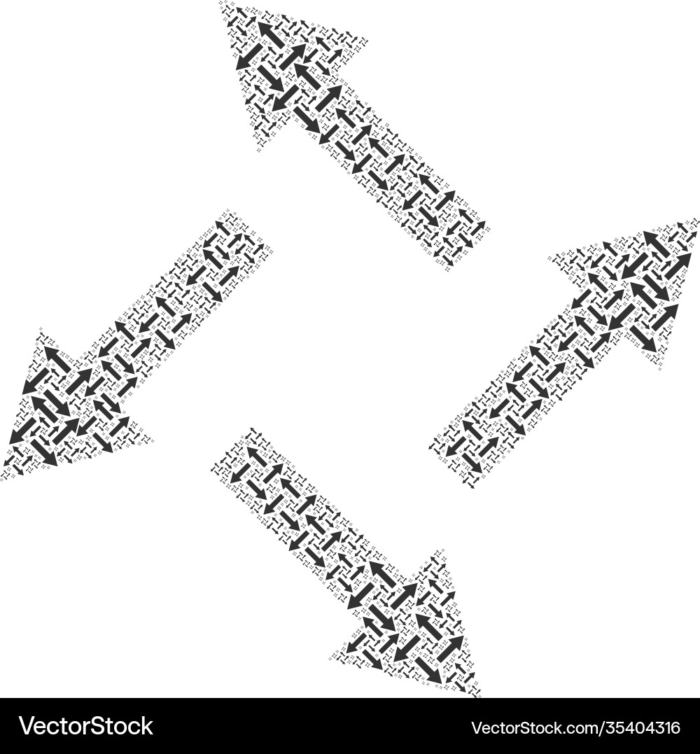 Centrifugal arrows recursive mosaic itself Centrifugal arrows recursive mosaic itself vector image